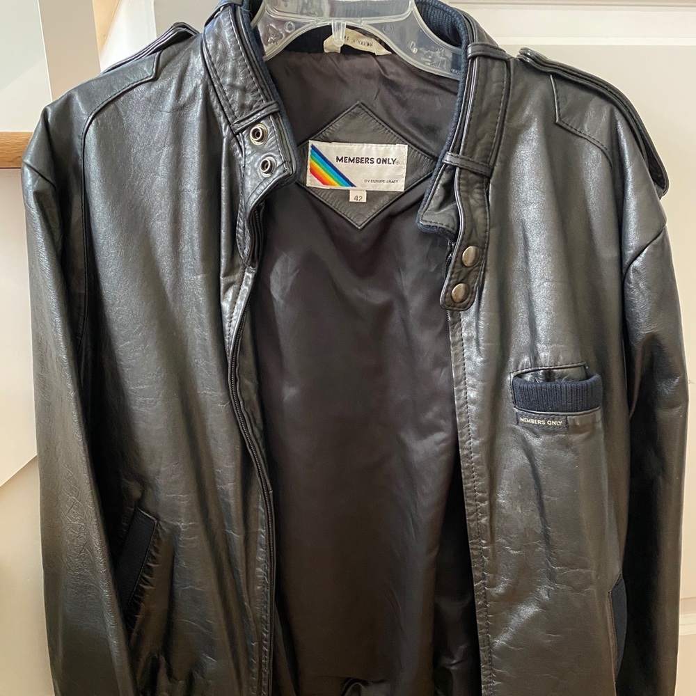 Vintage Members Only Leather Jacket